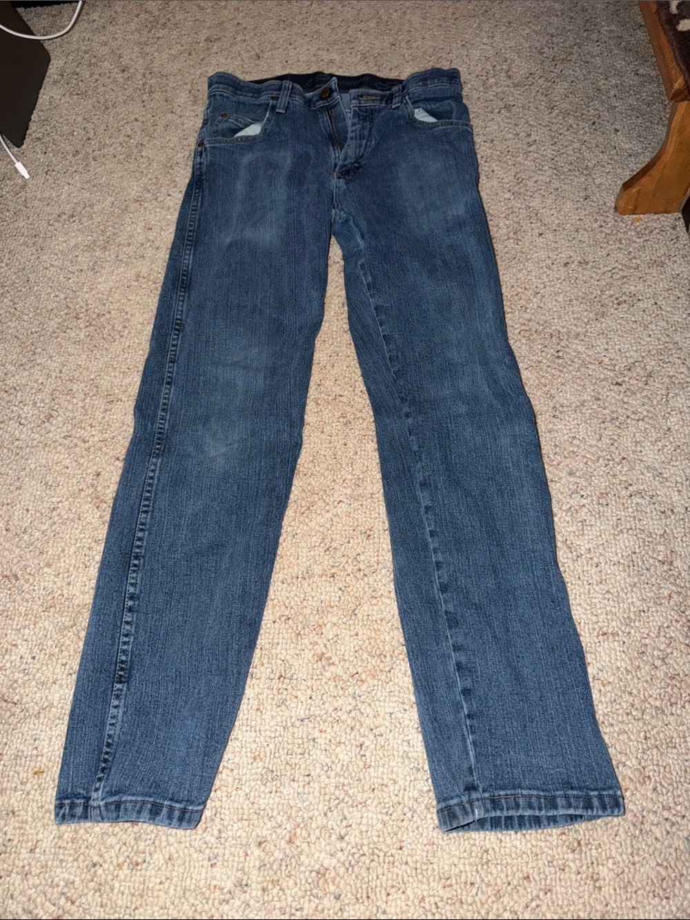 Wrangler Men's Slim Straight Jeans in Dark Blue Wash